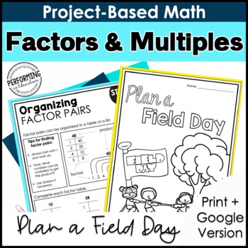 Preview of Math Project-Based Learning: Factors & Multiples, Prime & Composite | 4th Grade