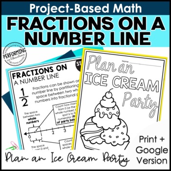 Preview of Math Project-Based Learning: Fractions on a Number Line | 3rd Grade