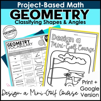 Preview of Math Project-Based Learning: Geometry | Classify Shapes & Angles | 4th Grade