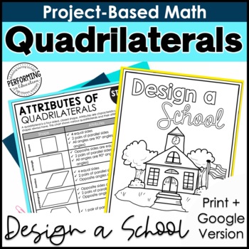 Preview of Math Project-Based Learning: Geometry & Quadrilaterals | 3rd Grade