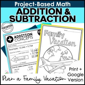 Preview of Math Project-Based Learning: Multi-Digit Addition & Subtraction | 4th Grade Math