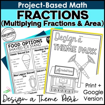 Preview of Math Project-Based Learning: Multiplying Fractions & Area | 5th Grade