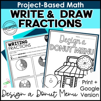 Preview of Math Project-Based Learning: Understand, Write & Partition Fractions | 3rd Grade