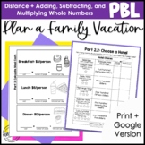Math Project Based Learning for 4th Grade: Plan a Family V
