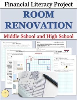Preview of Math Project - Room Renovation Project (with Google Slides™)