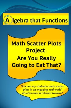 Preview of Math Project Scatter Plots: Are You Really Going to Eat That? *DISTANCE LEARNING
