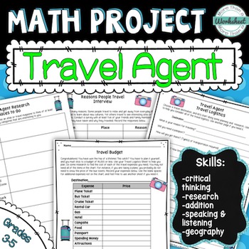 Preview of Math Project--Travel Agent