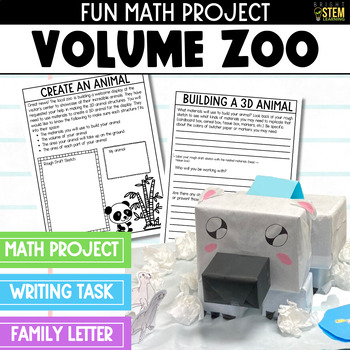 Preview of Math Project - Volume Zoo: Build 3D Animal Replicas