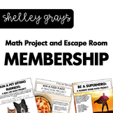 Math Project and Escape Room MEMBERSHIP | Real Life Math P