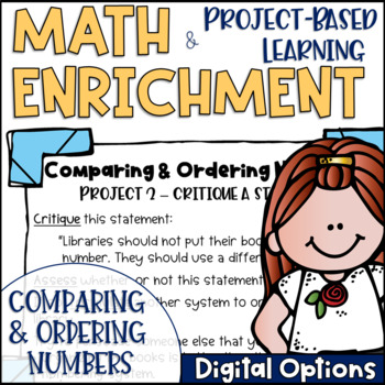 Preview of Math Enrichment and Project Based Learning for Comparing and Ordering Numbers