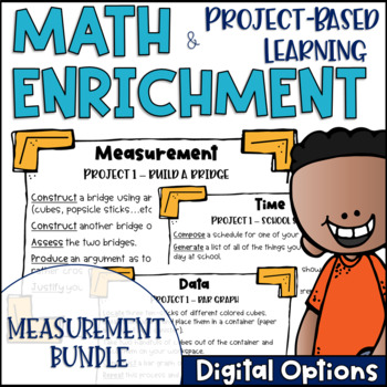 Preview of Math Enrichment and Project Based Learning Measurement and Data BUNDLE