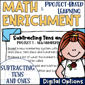 Preview of Math Enrichment and Project Based Learning for Subtracting Tens and Ones