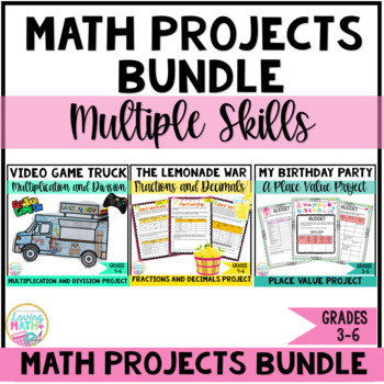 Preview of Math Projects BUNDLE Project Based Learning
