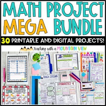 Preview of Math Projects for Upper Elementary | Real-World Math Activities Mega Bundle