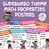 Math Properties Anchor Chart Color Posters with a Superhero Theme