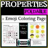 Math Properties Cut & Paste Notes and Emoji Coloring Activity
