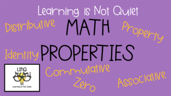 Preview of Math Properties Lesson Bundle: notes, games, stations, slideshow, exit ticket