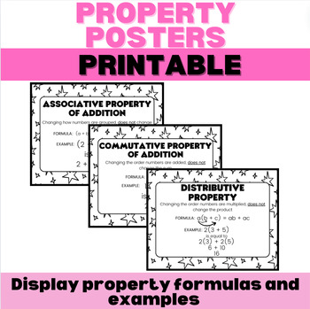 Preview of Math Properties Posters - Digital