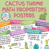 Math Properties Posters with a Cactus Succulent Theme
