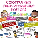 Math Properties  Posters with a Melonheadz Cute Kids Theme