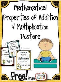 Preview of Math Properties of Addition & Multiplication Freebie Posters