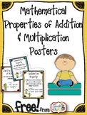 Math Properties of Addition & Multiplication Freebie Posters