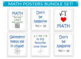 Math Pun Printable Poster Bundle // Math Classroom Decor, 
