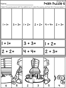 Math Puzzle Addition 1-10 by Maxine Gibson | Teachers Pay Teachers