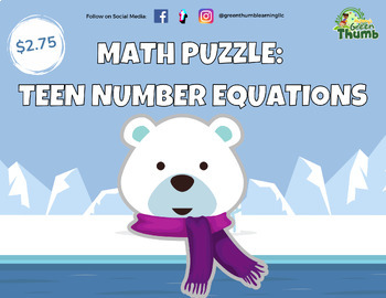 Preview of Math Puzzle: Teen Number Equations