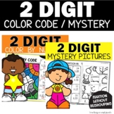 2 Digit Addition without Regrouping Color by Number Math Pages Farm FREEBIE
