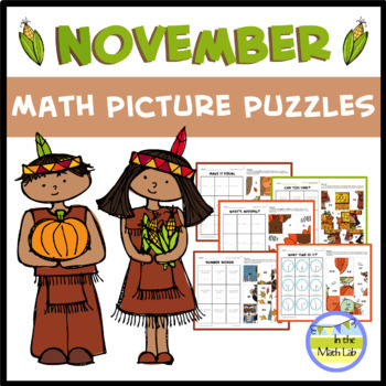 Preview of Math Mystery Picture Puzzles | 2nd Grade NOVEMBER