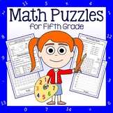 Math Puzzles - 5th Grade Common Core - Distance Learning