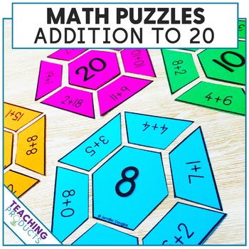 Preview of Math Puzzles Addition to 20