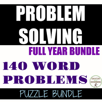 Preview of Math Puzzles Bundle for Secondary Math