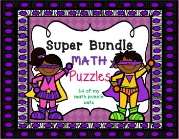 Preview of Math Puzzles 2nd Grade | Games and Activities