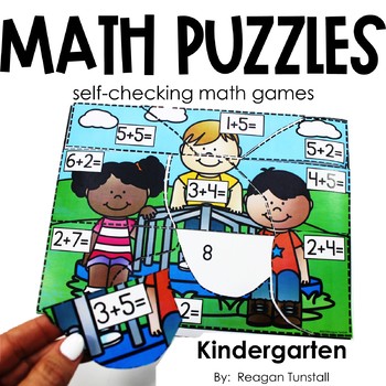 Preview of Math Puzzles Kindergarten