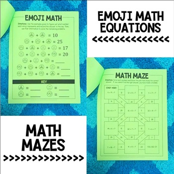 math puzzles for 2nd grade bundle math brain teasers crossword