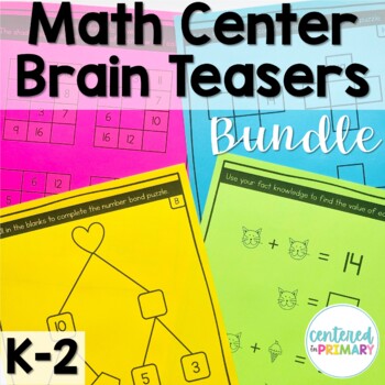 Preview of 1st Grade Math Enrichment | Brain Teasers Bundle