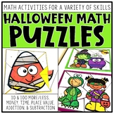 Math Puzzles for Halloween Activities | Math Centers