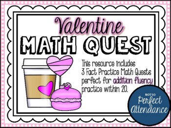 Preview of Valentine Addition Math Quest