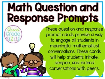 Preview of Math Question and Response Discussion Prompt Cards