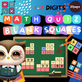 Math Questions Blank Square Template for 1&2 digit