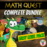 Math Quests COMPLETE Bundle (EASY Levels ONLY) - Printable