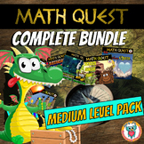 Math Quests COMPLETE Bundle (MEDIUM Levels ONLY) - Printab