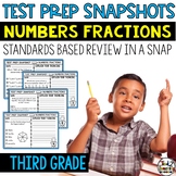 3rd Grade Math Test Prep Snapshots Numbers Fractions Exit Slips