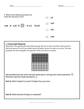 Math Quiz - 4th Grade - Module 6 Topic C by MsJ | TpT