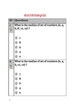 Math Quiz Bundle 3 - Probability, Statistics, Median, Mode, Range
