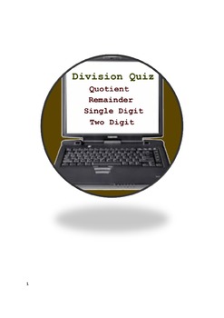 Preview of Math Quiz Bundle 5 - Addition, Decimal, Division, Quiz 1, Quiz 2