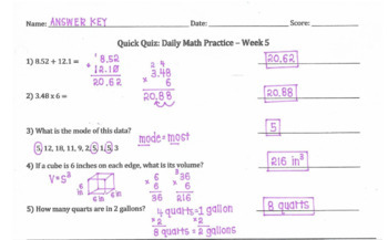 Math Quiz Template EDITABLE by Hello Ms Hua TPT