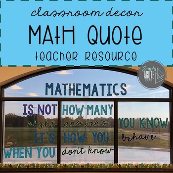 Math Quote by Simply Acute Ideas | Teachers Pay Teachers